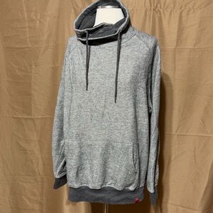 Cozy Gray Men's Turtleneck Sweatshirt